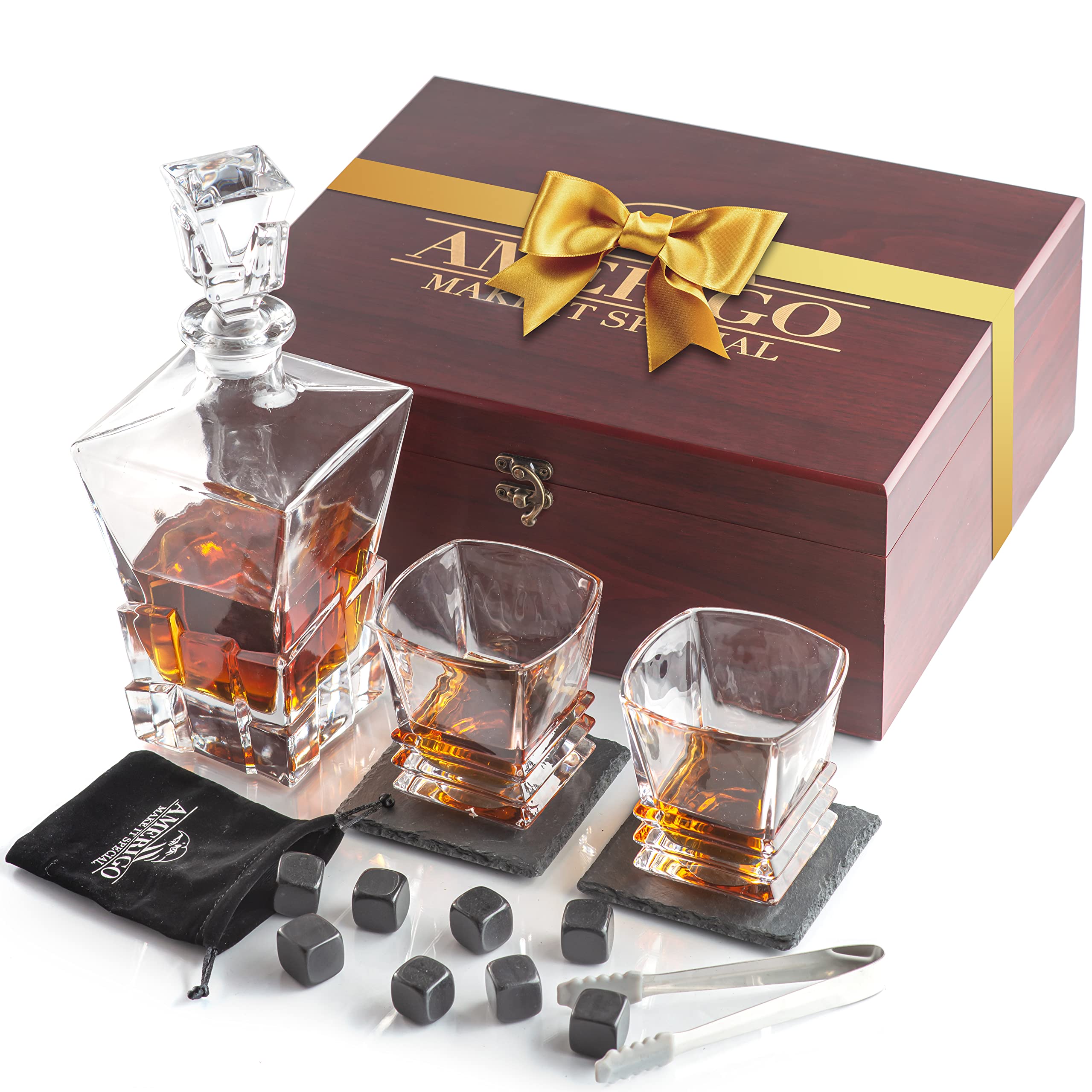 Ardbeg アイスストーン2個セット Amazon｜Amerigo 高級ウイスキーストーンギフトセット - ウイスキー